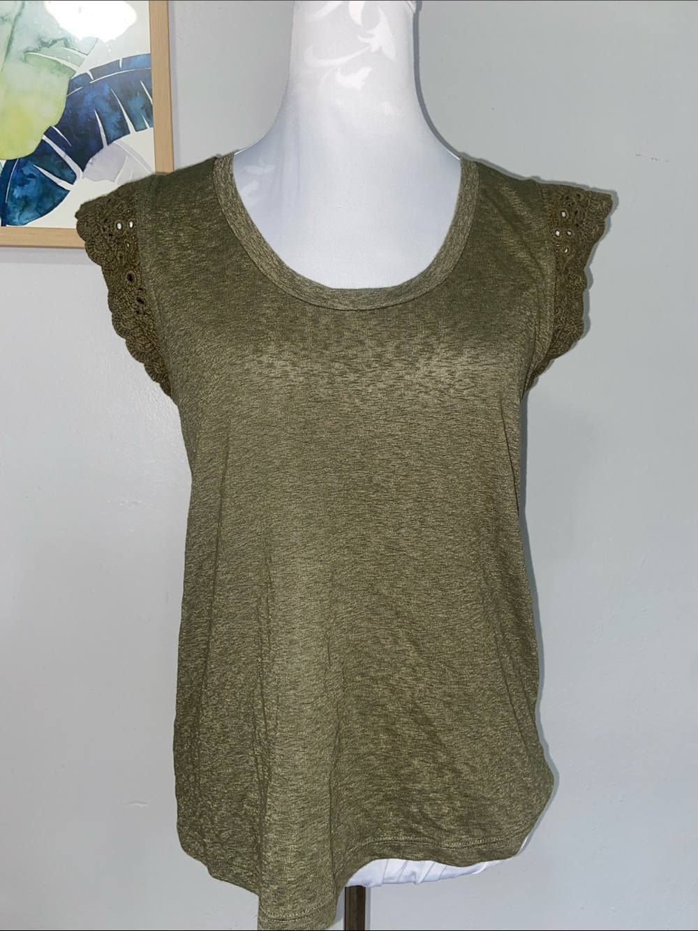 LOFT crochet sleeve tee
